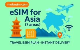 eSIM for Asia (7 areas)