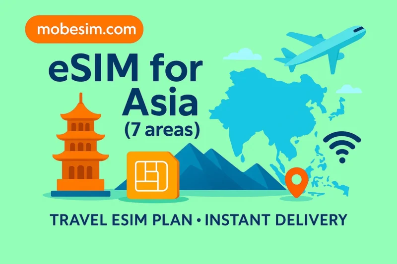 eSIM for Asia (7 areas)