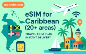eSIM for Caribbean (20+ areas)