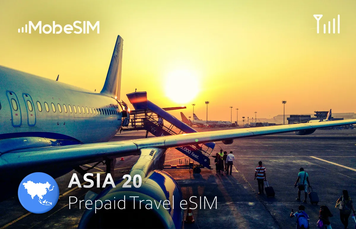eSIM for Asia (20 areas)